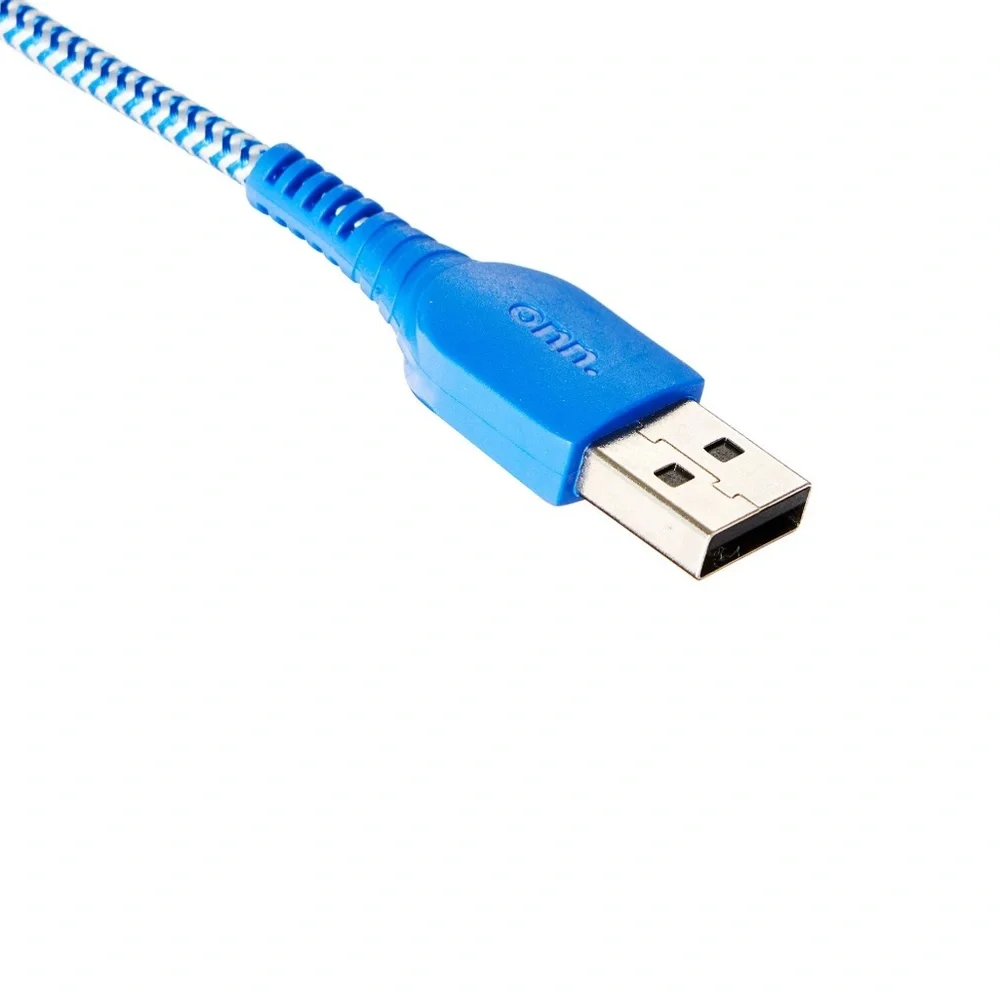ONN. Braided 6’ Ft Sync & Charge Cable with Micro USB Connector NWT